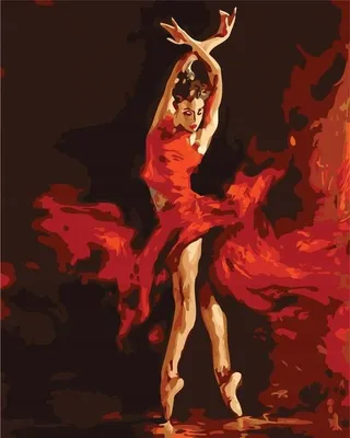 Produktbild von Artelo 5D Diamond Painting Set Frau Tanz Feuriges Ballett