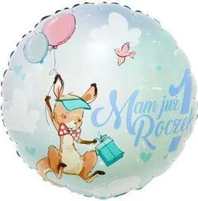 Zdjęcie produktu dla Balon Foliowy, Mam już 1 roczek, kangurek 46 cm