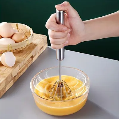 Obrázek produktu pro Ruční mixér z nerezové oceli – vhodný na pečení, šlehání vajec a smetany – nepostradatelný pomocník v kuchyni