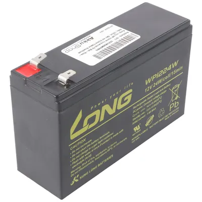 Produktbild von Kung Long WP1224W Hochstrom F2 Blei-Vlies-Akku, 12Volt, 6Ah mit 6,3mm Faston Anschluss