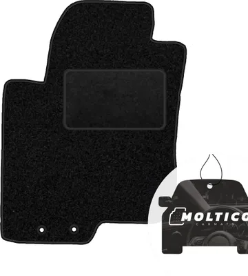 Produktbild von moto-MOLTICO Fahrer Fußmatte Auto Velours Fahrerseite Autoteppiche Schwarz Fahrermatte 1-teilig passend für Kia Ceed I 2006-2012