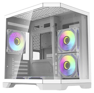 Obrázok produktu pre Počítačová skriňa Darflash Ft350 + 5 ventilátorov ARGB (biela)