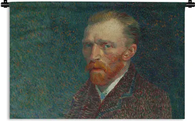 Produktbild von MuchoWow® Wandteppich Wandbehang Kunst - Van Gogh - Alte Meister - Selbstporträt 90x60 cm Tapisserie Dekoration Wandtuch - Wandskulpturen - Bildteppich