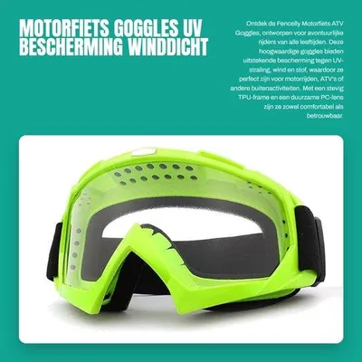 Immagine prodotto di Occhiali da moto per ATV e motocross - Protezione UV - Antivento - 18x10 cm - Gialli