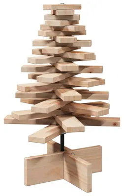 Image de vidaXL Arbre de Noël en bois à décorer 60 cm Pin massif