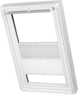 Produktbild von Wabenplissee für Dachfenster ohne Bohren für Velux Fenster, verdunkelnd und lichtdurchlässig, Klebemontage (weiß)