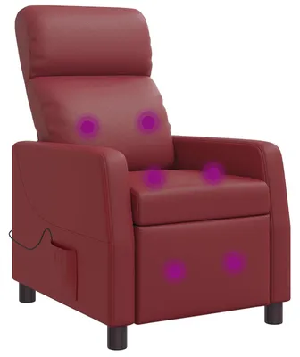 Produktbild von vidaXL Massage Relaxsessel Weinrot Kunstleder