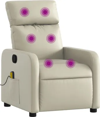 Produktbild von vidaXL Massagesessel Creme Kunstleder