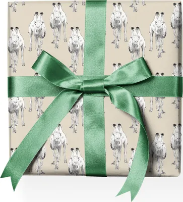 Produktbild von Wüsten Geschenkpapier mit Kamelen, Weltall beige - G23011, 32 x 48cm
