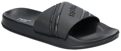 Produktbild von American Club NH208, Herren Schaumstoff Pantoletten leichte Badeschuhe bequem, Schwarz 44