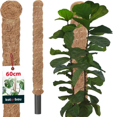 Produktbild von KOTARBAU® Moosstab für Monstera ⌀ 3,2x60cm Rankhilfe für Zimmerpflanzen Pflanzstab Kokosstab  Pflanzenstütze aus Kokosfaser Braun