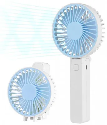 Image de Petit ventilateur portable à 3 vitesses, recharge USB, version sans fil pour une utilisation en extérieur