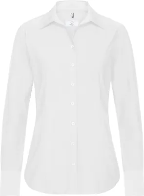 Produktbild von Greiff CASUAL Damen Jerrseybluse Langarm Kent Regular-Fit Weiß 32