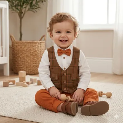 Produktbild von Taufanzug Baby Junge Gr. 86 92 18-24 Monate Anzug Taufe Hochzeit Hemd Hose Weste Fliege Set 4tlg Baumwolle