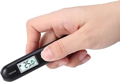 Produktbild von Mini Digital Infrarot-Thermometer, nicht kontakter Temperatur-Stiftleser, tragbare Tasche -50-220 ° C (schwarz)