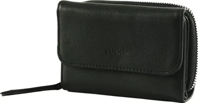Produktbild von s.Oliver Leder Geldbörse Wallet Grey / Black schwarz