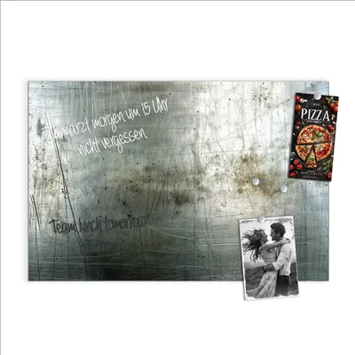 Produktbild von Magnettafel 90x60cm Pinnwand Whiteboard beschreibbar - es Metall