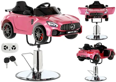 Zdjęcie produktu dla Fotel fryzjerski dziecięcy samochodzik hydrauliczny obrotowy do salonu fryzjerskiego krzesło fryzjerskie