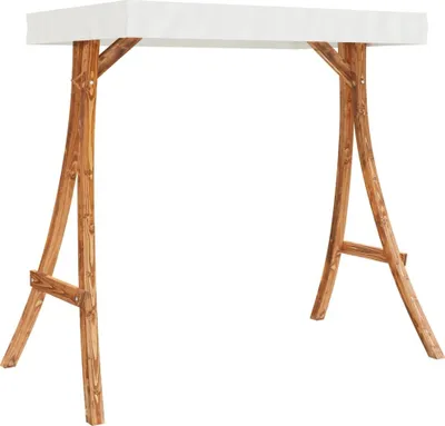 Produktbild von vidaXL Schaukelgestell mit Dach Creme Bugholz Massiv Teak-Finish
