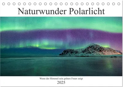 Produktbild von Naturwunder Polarlicht (Tischkalender 2025 DIN A5 quer), CALVENDO Monatskalender