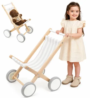 Productafbeelding van Viga houten poppenwagen