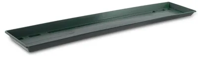 Produktbild von Blumenkastenuntersetzer 80 cm, dunkelgrün, aus Kunststoff, für Innen- und Außenbereich
