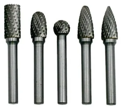Produktbild von HM Fräser Satz Schaftfräser Fräsbohrer Frässtifte 5 tlg. 6mm Schaft Top