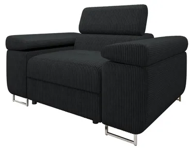 Produktbild von MIRJAN24 Sessel Torezio Cord, Polstersessel mit Einstellbare Kopfstützen, Wohnzimmer, 134x102x70-90 cm (Farbe: Poso 135)