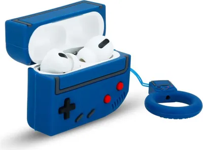 Produktbild von Cadorabo Hülle für Apple AirPod PRO 2 Design Blau Silikon Kopfhörer Schutzhülle Case Schlüsselanhänger
