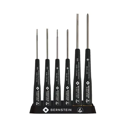 Produktbild von Bernstein Tools for Electronics Bernstein Werkzeugfabrik ESD Screwdriver set 6-piece Slot, Phillips