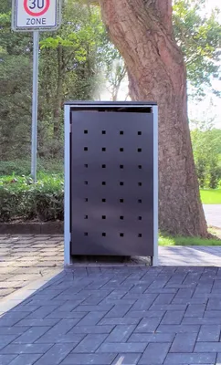 Produktbild von 1 Mülltonnenbox Modell No.2 Anthrazitgrau für 120 Liter Mülltonnen