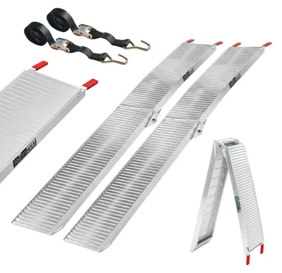 Produktbild von TRUTZHOLM 2x Auffahrrampe Alu klappbar 205 cm 680 kg Tragkraft rutschhemmend gerillt Verladerampe