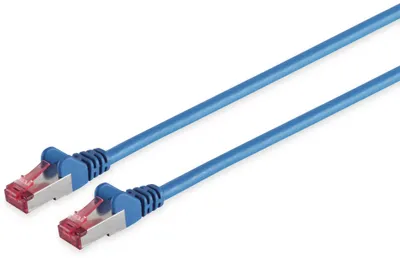 Obrázok produktu pre Sieťový kábel S-IMPULS CAT.6a, S/FTP, PIMF, bezhalogénový, modrý, 0,15 m