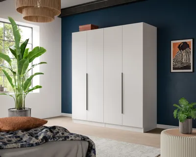 Produktbild von Kleiderschrank >Kopenhagen< in Weiß - 160x181x52cm (BxHxT)