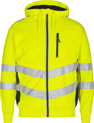 Produktbild von F. Engel Safety Sweatcardigan, Gelb/Blue Ink, Gr. 3XL