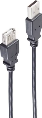 Produktbild von shiverpeaks BS13-24055, 5 m, USB A, USB A, USB 2.0, 0,48 Gbit/s, Schwarz