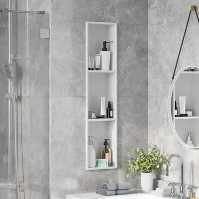 Obrázek produktu pro vidaXL Sprchový kout bílý 90 x 20 x 9,5 cm nerezová ocel