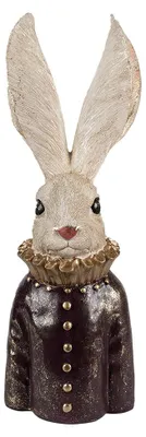 Produktbild von Clayre & Eef Figur Kaninchen 42 cm Weiß Goldfarbig Polyresin
