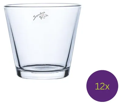 Produktbild von 12er Set Glasvasen Windlichter Teelichthalter CONI H. 11cm Ø 12cm Sandra Rich