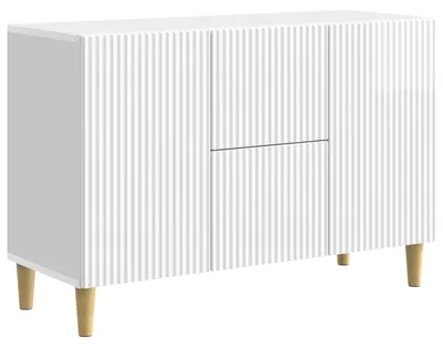 Obrázok produktu pre vidaXL Komoda, lesklá biela, 89 x 34,5 x 60 cm, drevotrieska