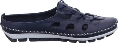 Produktbild von Gemini Damen Sabot Leder Pantolette mit Cut Outs und Wechselsohle 382646-01, Größe:37 EU, Farbe:Blau