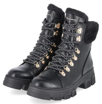 Imagen del producto de Botas de invierno para mujer Tamaris, color negro, confeccionadas en textil y sintético. Talla: 42
