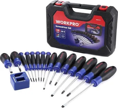 Obrázok produktu pre Profesionálna sada miniskrutiek, magnetická, 16-dielna, Cr-V, s kufríkom