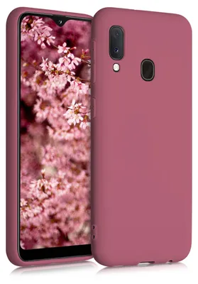 Produktbild von kwmobile Handyhülle für Samsung Galaxy A20e Hülle - TPU Case - Kabelloses Laden - Schutzhülle Cover in Dark Rose