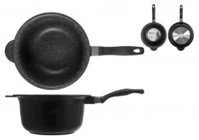 Produktbild von H&H Bratpfanne "Pietra", Antihaftbeschichtung, aus Gusseisen, Durchmesser 26 cm