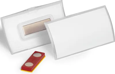Produktbild von Namensschild Magnet Kunststoff transparent 75x40mm VE=6x10 Stück