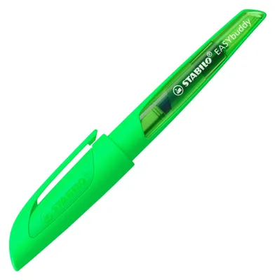 Immagine prodotto di Stilografica da scuola STABILO con pennino standard M - EASYbuddy NEON in verde neon - blu (cancellabile…