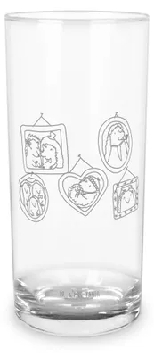 Produktbild von Mr. & Mrs. Panda Glas Igel Familie 400 ml - Transparent - Geschenk, Liebe, Bilder, Longdrinkglas, Saftglas, Glück, Tumbler, Trinkglas, Muttertag, Wasserbecher