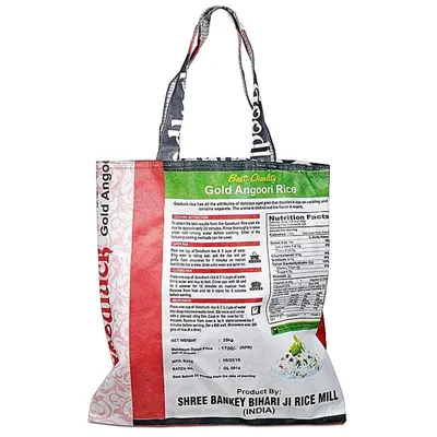 Zdjęcie produktu dla Torba na zakupy Worki na ryż z recyklingu – opakowanie 5 szt. – 39x38 cm