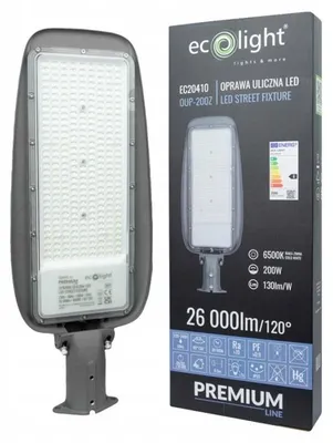 Image de Lampe d'éclairage public 200 W 6500 K 130 lm/W IP65 Ecolight EC20410